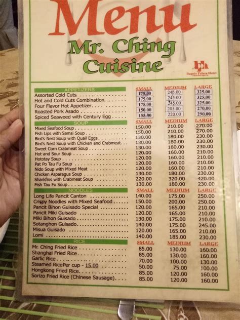 Mr. Ching Cuisine, Baguio .